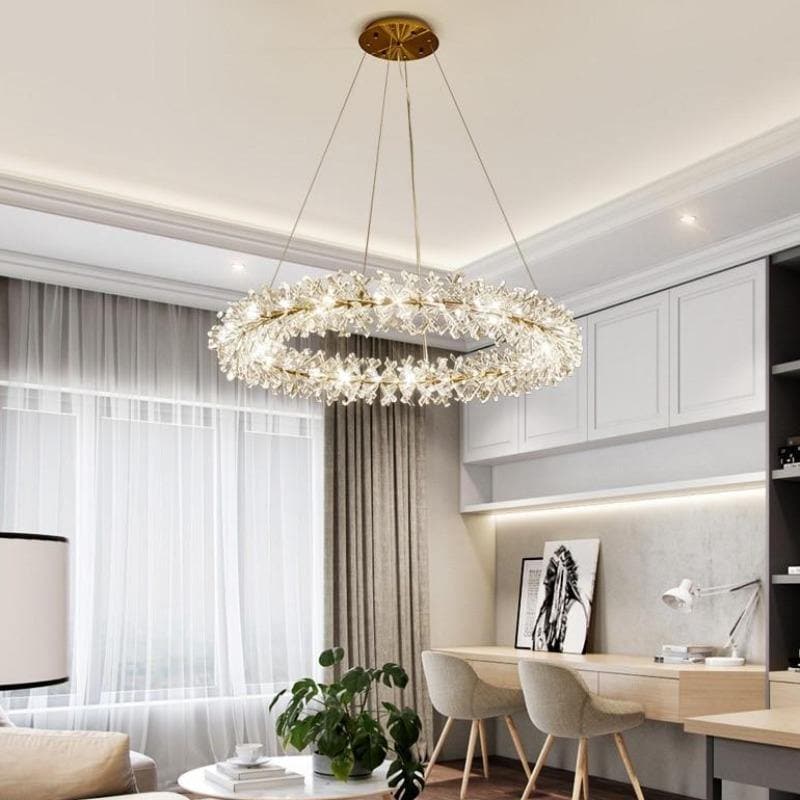 Modern Stylish Ring Crystal Chandelier