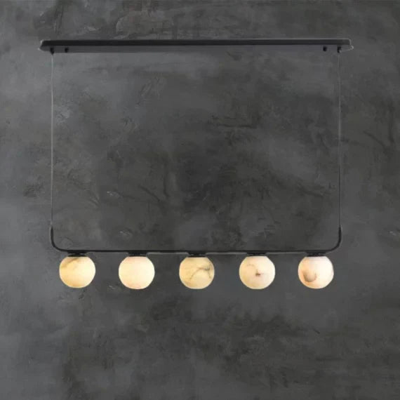 Gemma Linear Alabaster Chandelier, Kitchen Island Lighting