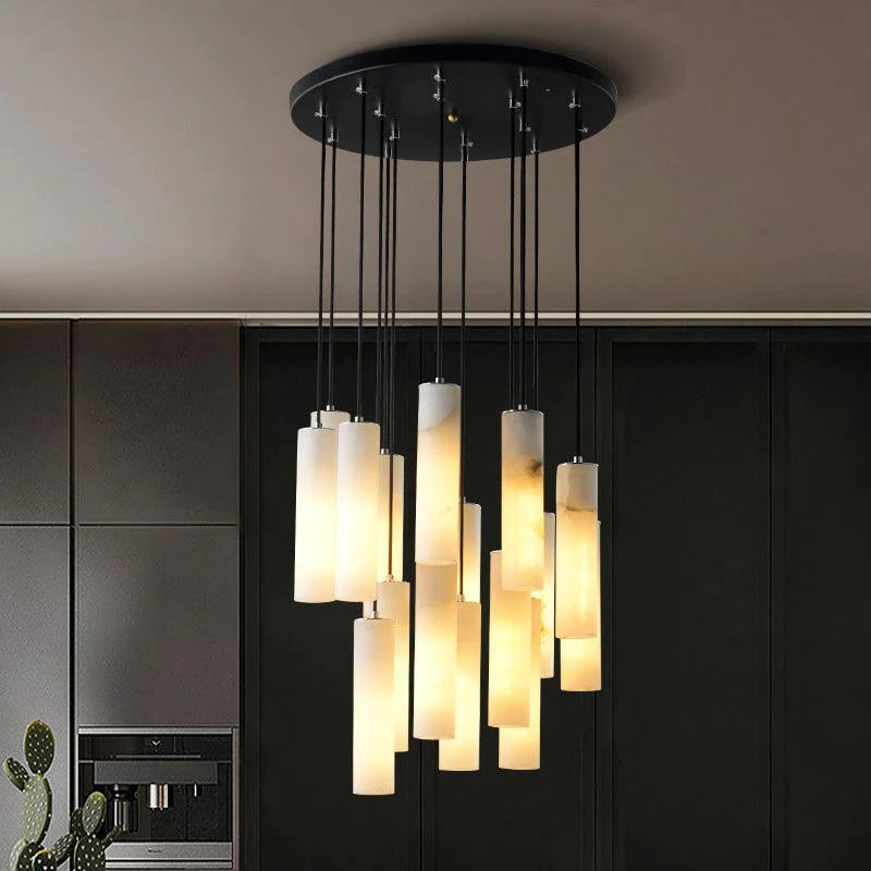 Eudora Alabaster Modern Pendant Light For Foyer And Staircase Area