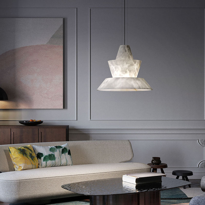 Linden Alabaster Dining Table Kitchen Island Pendant Light