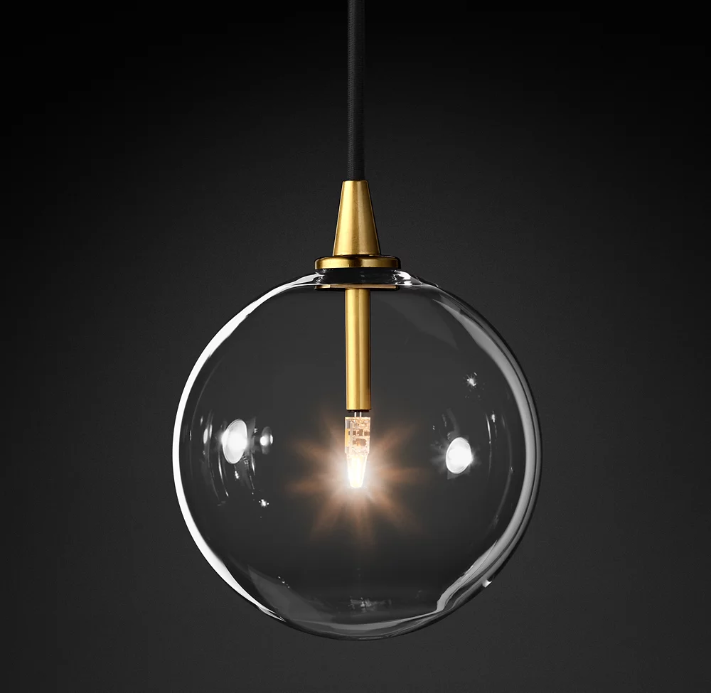 Modern Glass Globe Pendant