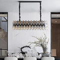 Black Lamp Body Cone Crystal Chandelier W36