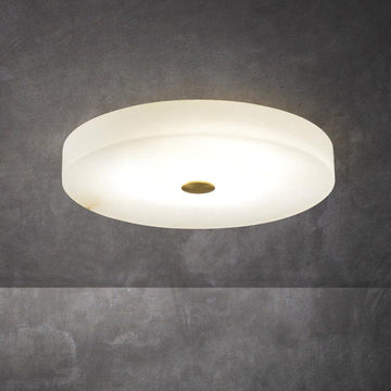 Tanaka Modern Round Alabaster Flush Mounted chandelier