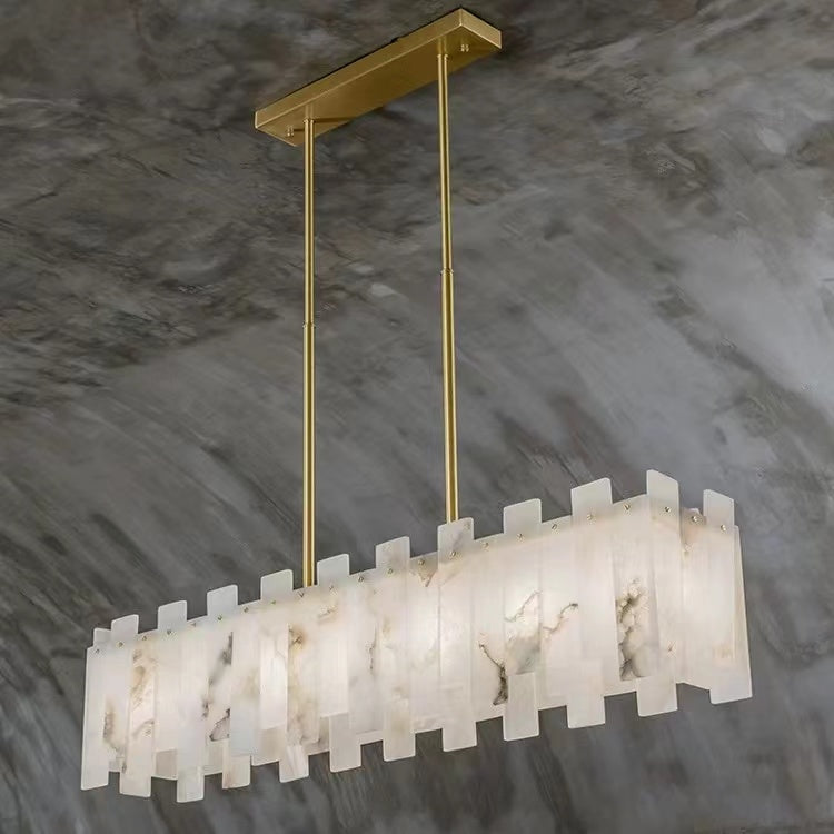 Charlene Marble Linear Chandelier