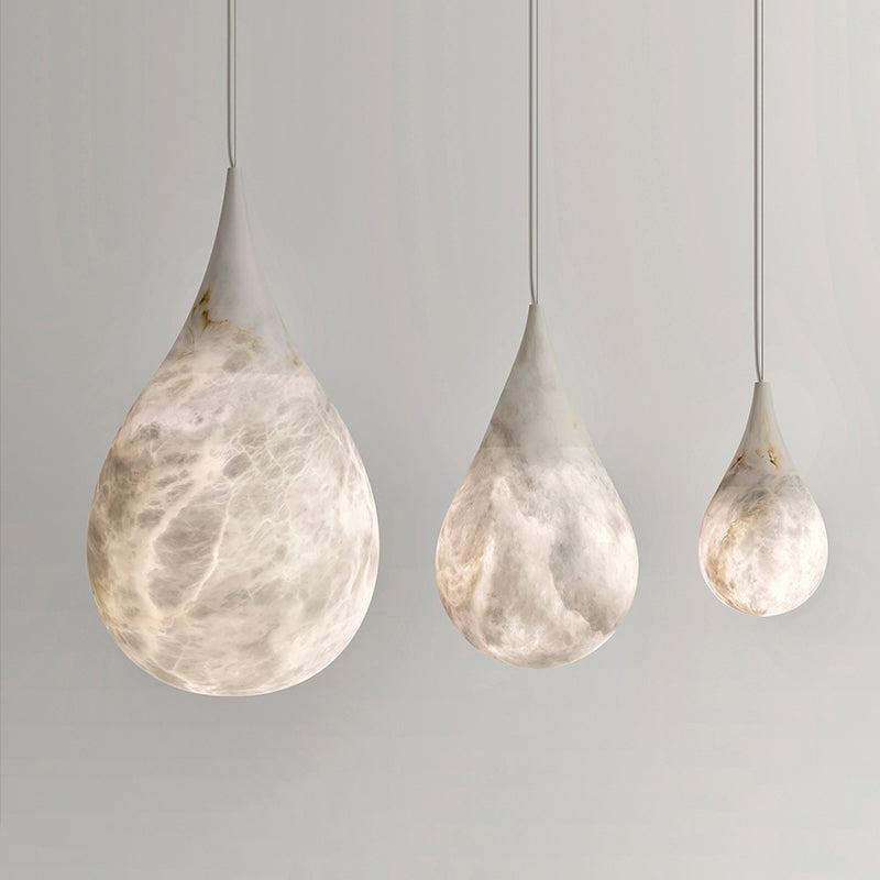 Alabaster Raindrop Pendant Lighting , Dining Table Pendant