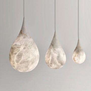 Alabaster Raindrop Pendant Lighting , Dining Table Pendant