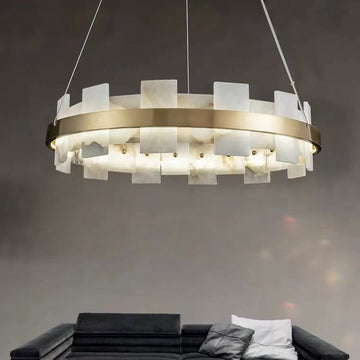 Juliana Marble Chandelier, Modern Round Chandelier Fixture