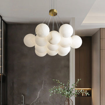 Brenda marble Ball chandelier, Alabaster Chandelier