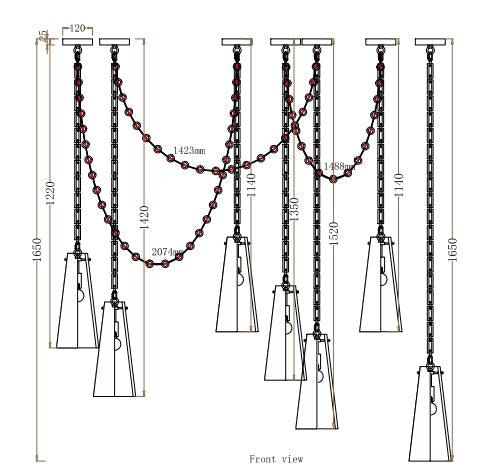 Javad Contemporary Alabaster Chandelier, 7 light Pendant lamp