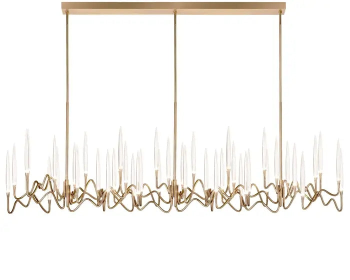 Pezzo Crystal Long Chandelier L78'' 59''  40''