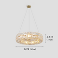 Mia Round Halo Crystal Ring Chandelier