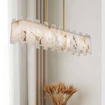 Charlene Marble Linear Chandelier