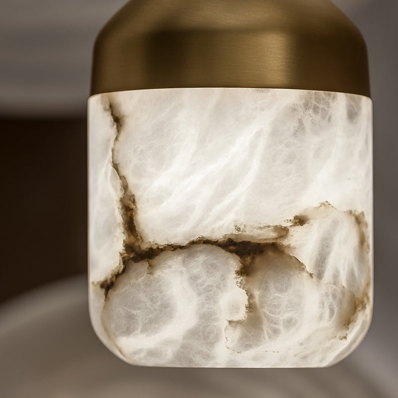 Harriet Modern Minimalist Alabaster Pendant Light for Staircase