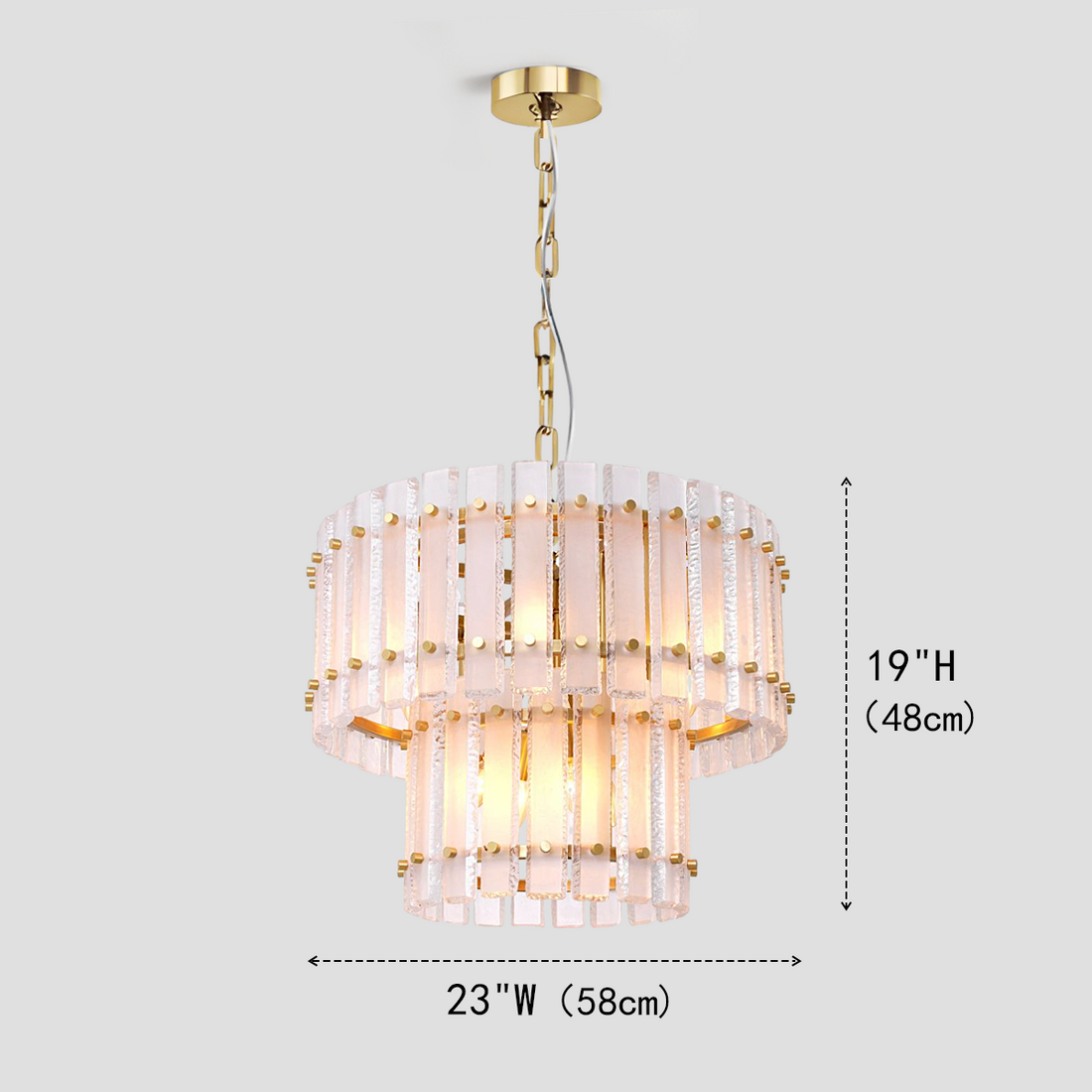 Blason 2-Tier Chandelier for All Rooms 23"