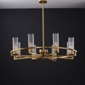 Brass Crystal Round Candle Chandelier