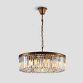 Apex Odeon 1-Tier Round Fringe Crystal Prism Chandelier