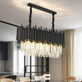 Natasha Modern Classic Black Length Crystal Chandelier