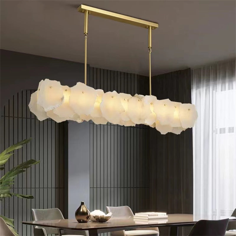 Modern August marble Linear chandelier