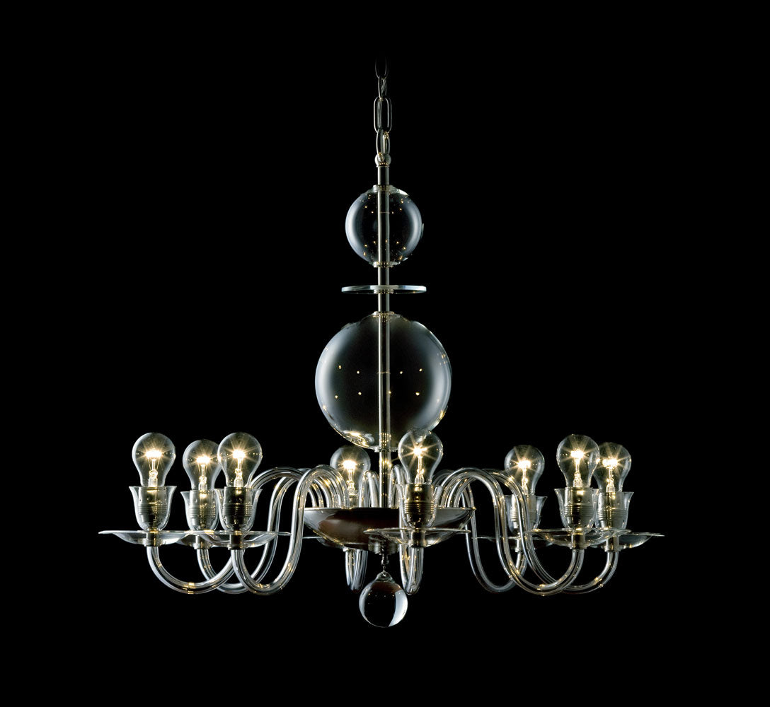 Classical Musseline 8-Light Crystal Glass Chandelier