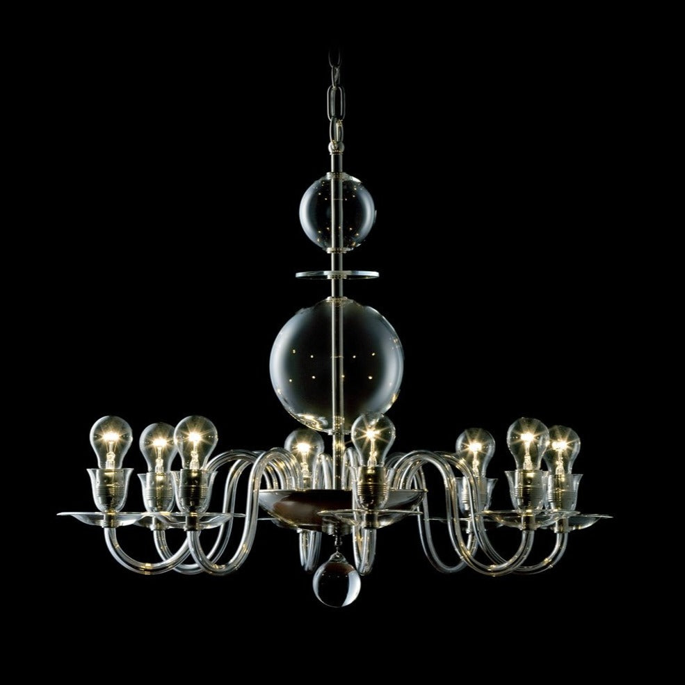 Classical Musseline 8-Light Crystal Glass Chandelier