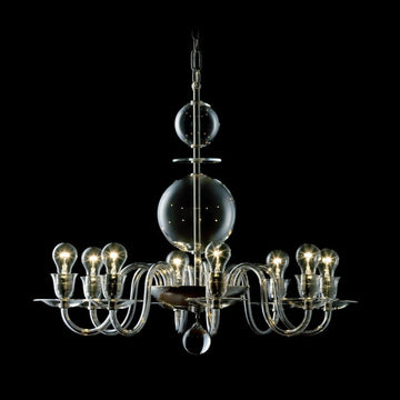 Classical Musseline 8-Light Crystal Glass Chandelier