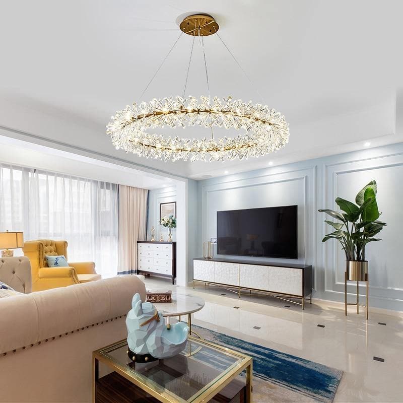 Modern Stylish Ring Crystal Chandelier