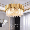 Golden Round Crystal Chandelier D 24