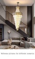 Large Crystal Chandelier Amber / Smoke gray