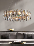 Multi-sided hand-cut crystal chandelier