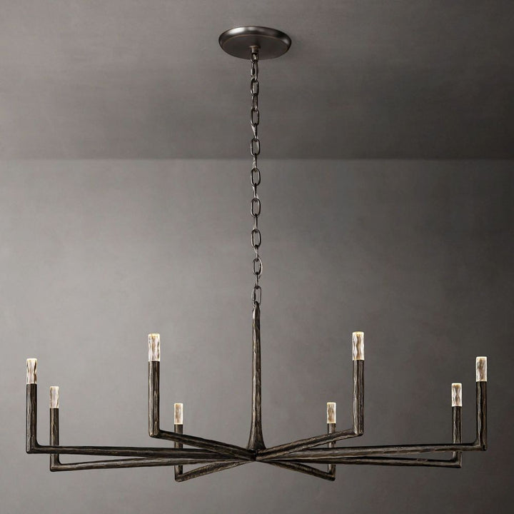 Thaddeus Forged Round Chandelier 60"D