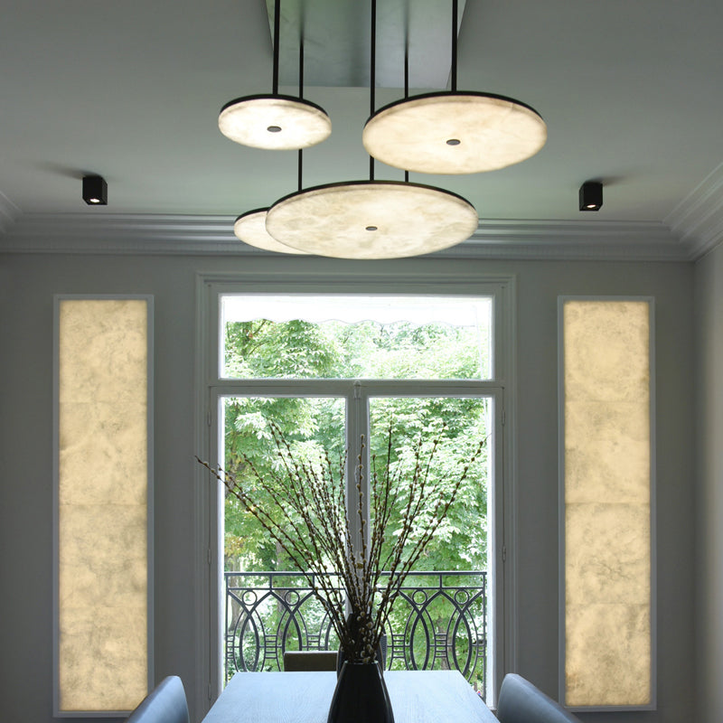 Alabaster Chandelier Light for Living and Dining Room