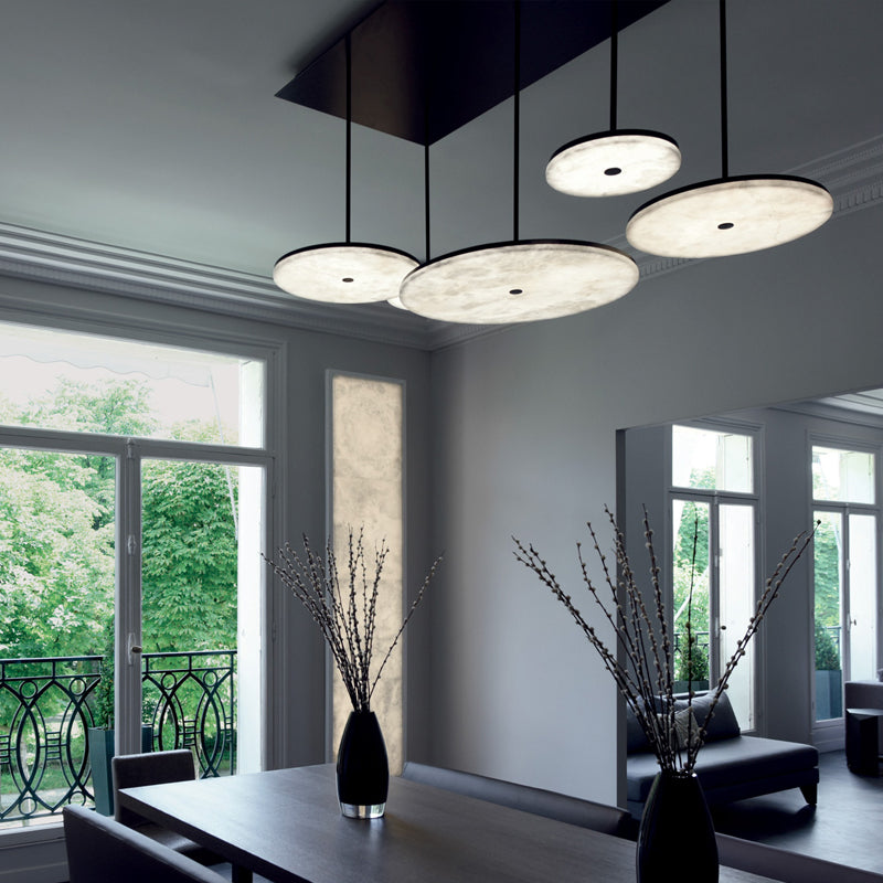 Alabaster Chandelier Light for Living and Dining Room