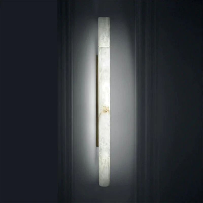 Alabaster Round Tube Wall Sconce