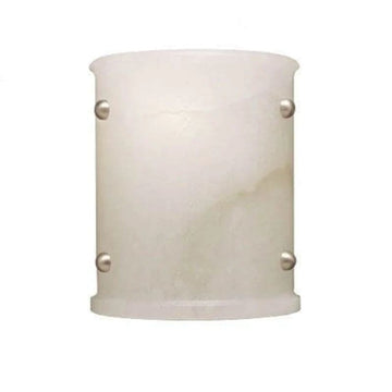 Alabaster Semi-Cylindrical Wall Sconce