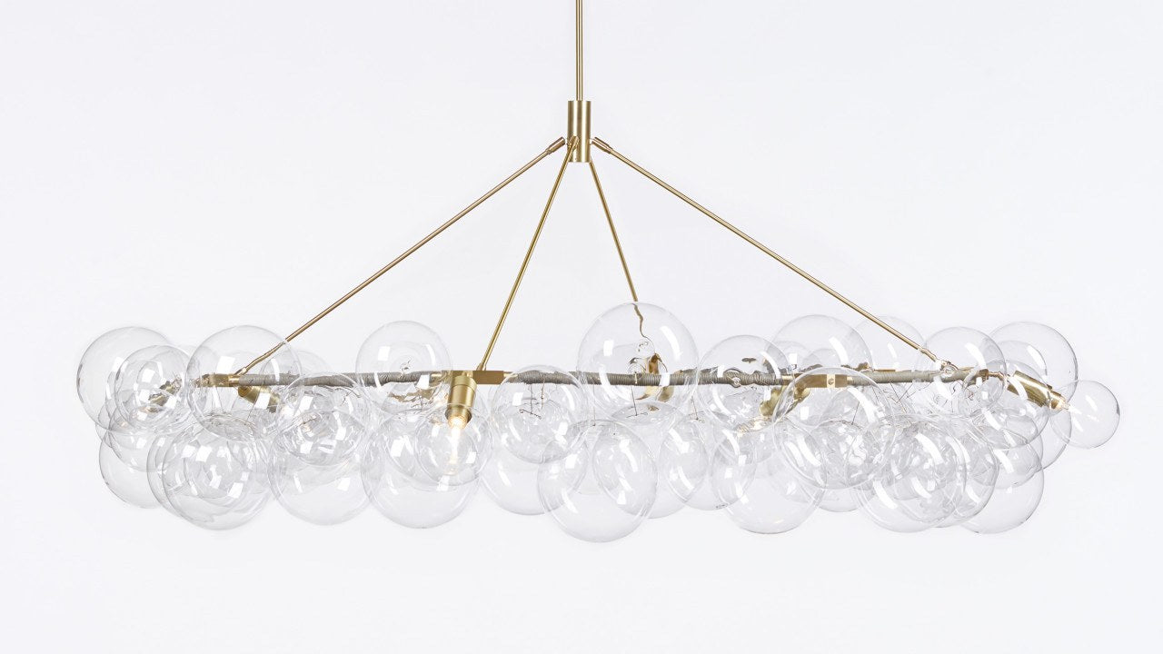 Oliver Bubble Glass Round Chandelier Wreath 48'' 60'' 76''
