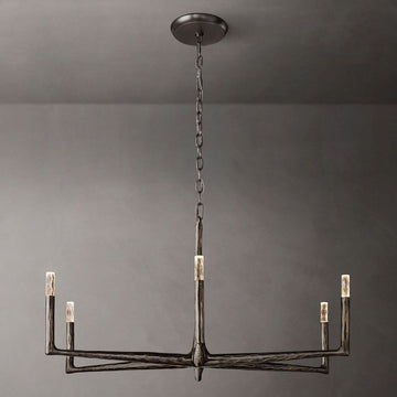 Thaddeus Forged Round Chandelier 48"D