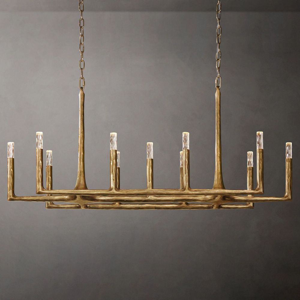 Thaddeus Forged Linear Chandelier 54"D