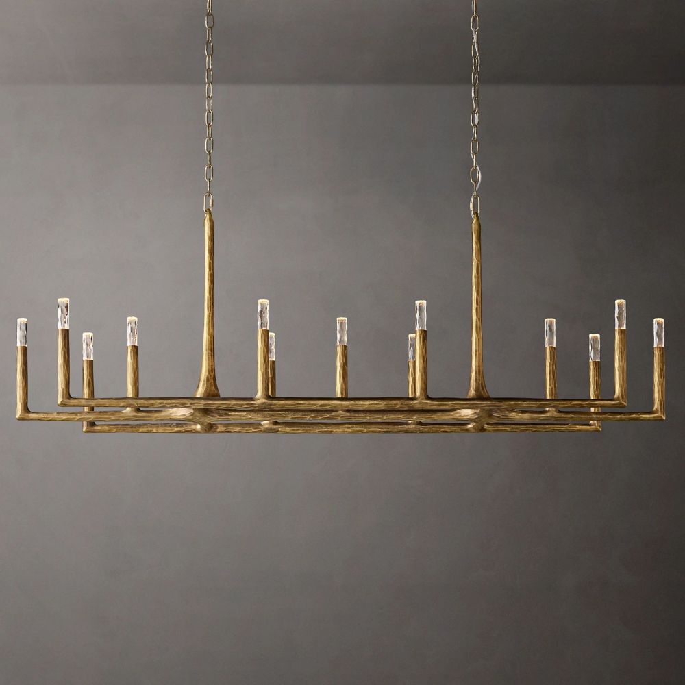 Thaddeus Forged Linear Chandelier 72"D