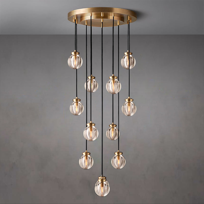 Pearl Round Chandelier 22"