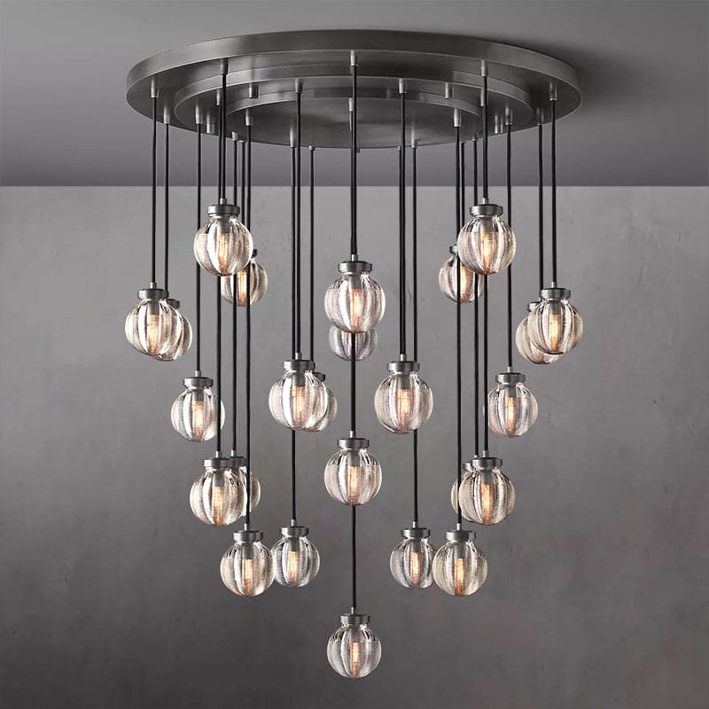 Pearl Round Chandelier 38"