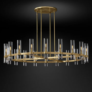 Felix Blown Glass Round Chandelier 60"