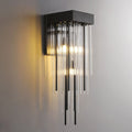 Cascada Blown Glass Wall Sconce wall sconce for bedroom,wall sconce for dining room,wall sconce for stairways,wall sconce for foyer,wall sconce for bathrooms,wall sconce for kitchen,wall sconce for living room Rbrights Matte Black  