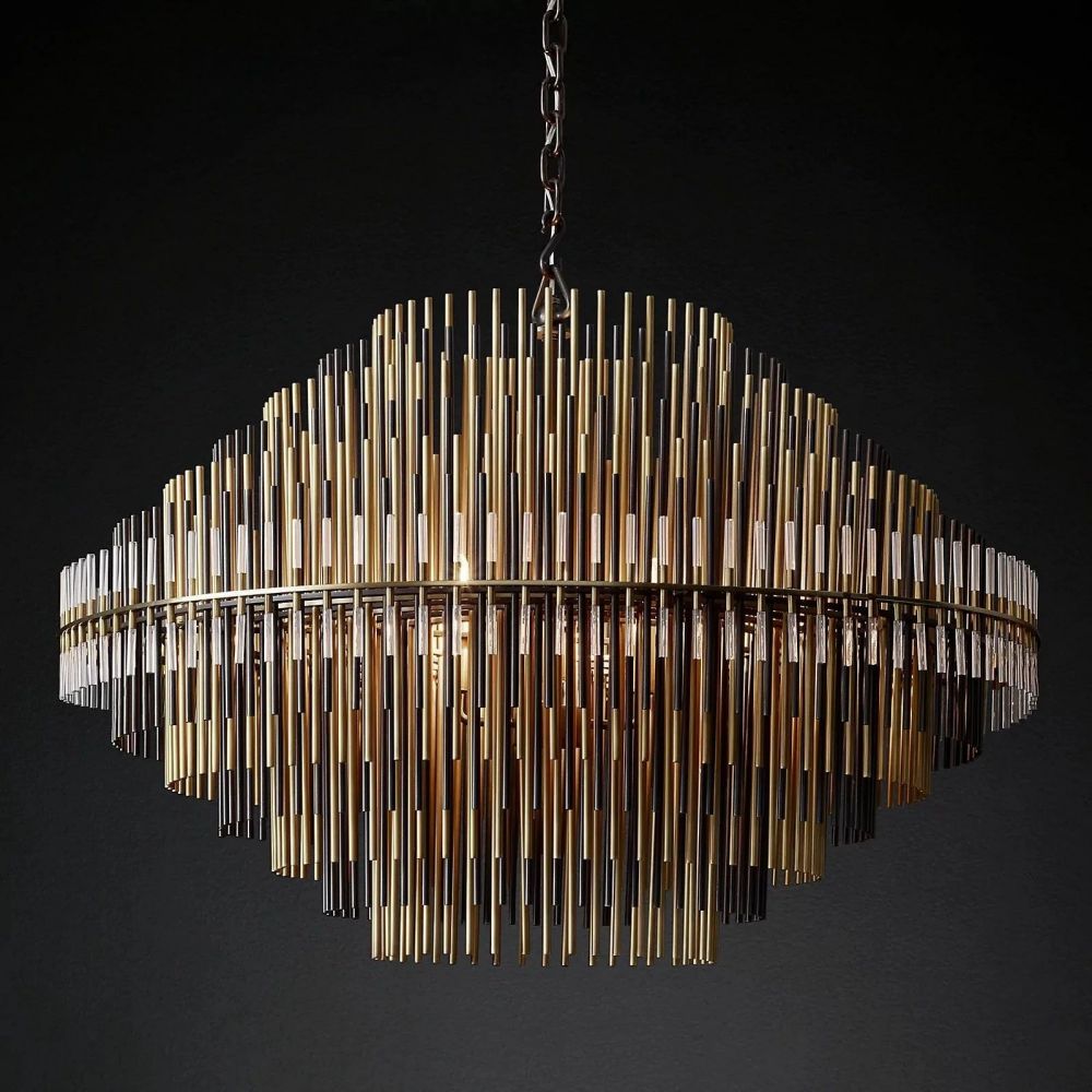 Emila Brass Metal Round Chandelier