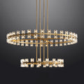 Beliy Crystal Shade Two-Tier Round Chandelier 60