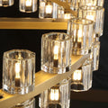 Beliy Crystal Shade Two-Tier Round Chandelier 60