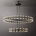 Beliy Crystal Shade Two-Tier Round Chandelier 60