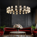 Beliy Crystal Shades Round Chandelier 36