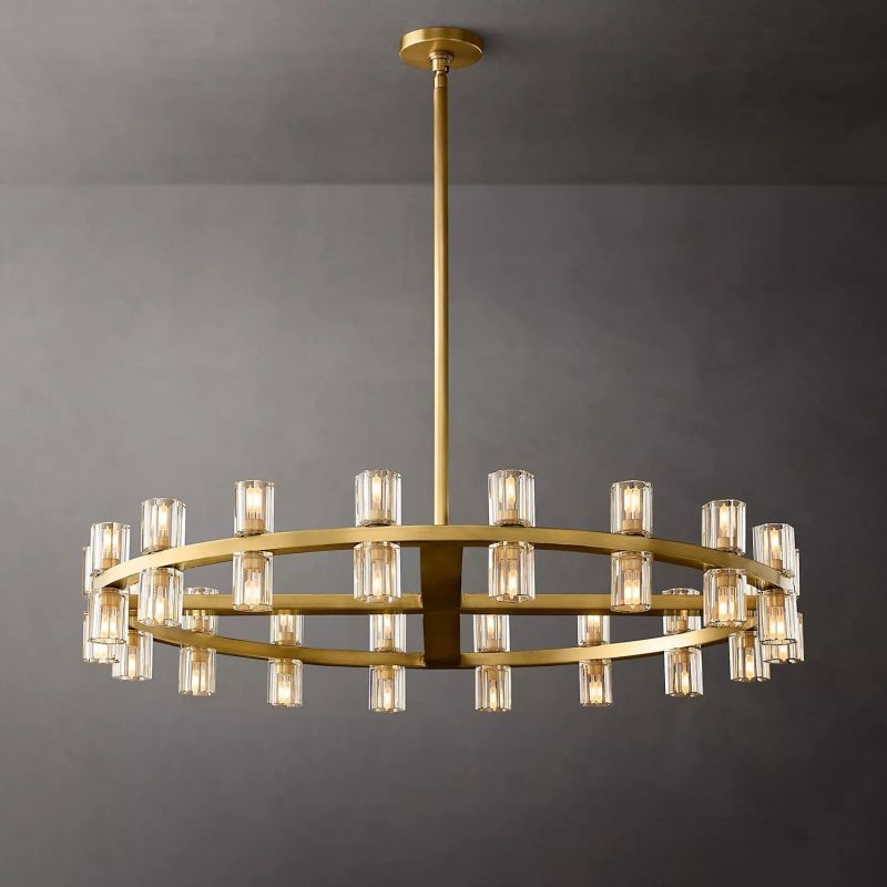 Arcachon Crystal Shades Round Chandelier 36"