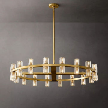 Arcachon Crystal Shades Round Chandelier 36"