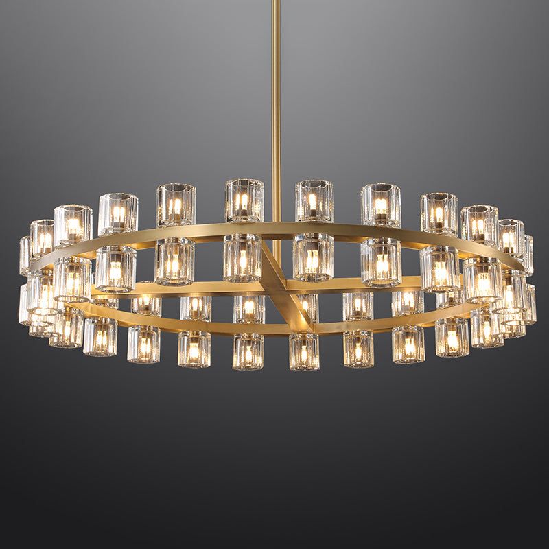 Beliy Crystal Shades Round Chandelier 48" chandeliers for dining room,chandeliers for stairways,chandeliers for foyer,chandeliers for bedrooms,chandeliers for kitchen,chandeliers for living room Rbrights   